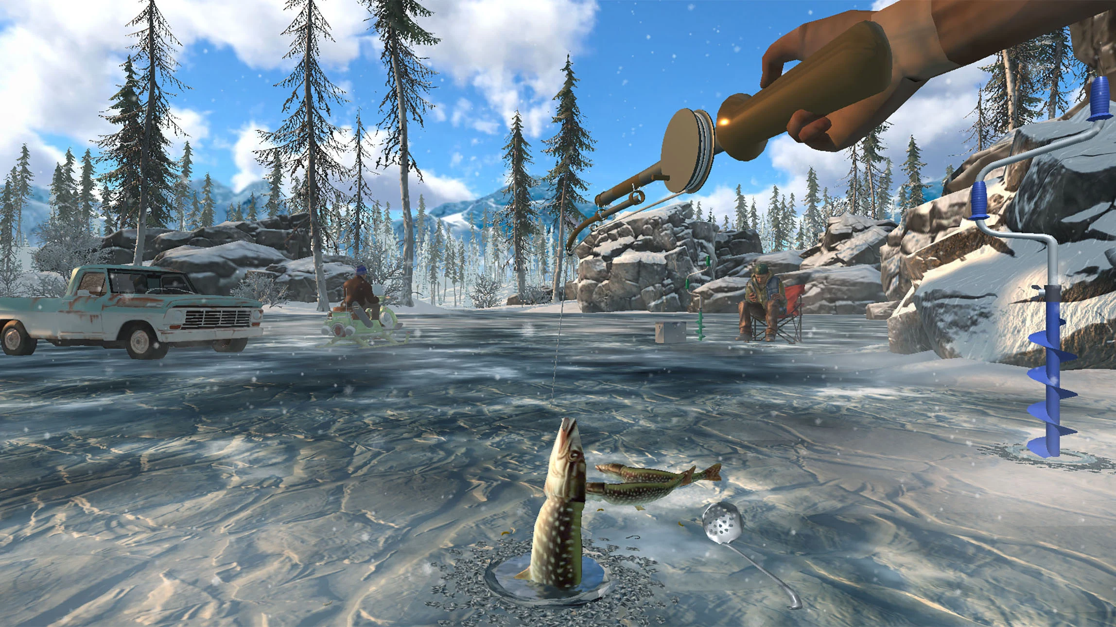 Ice fishing game. Catch bass. screenshot